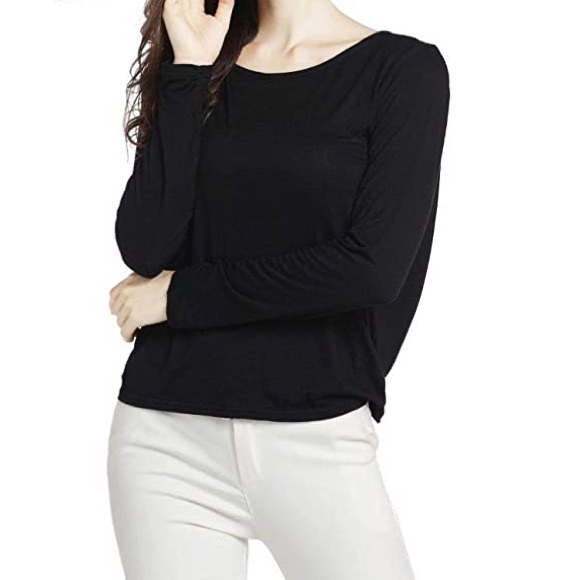 Beautiful women loose Backless long sleeve blouse - Picture 4 of 9